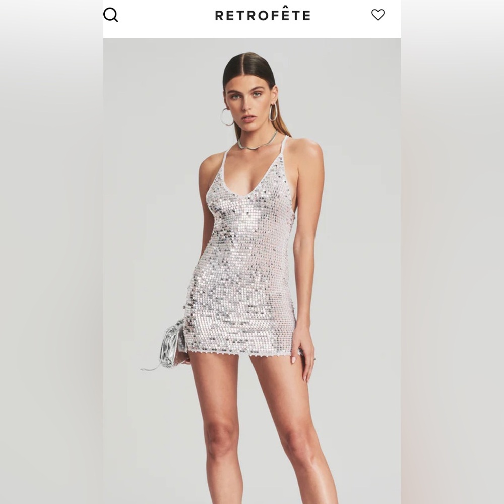 Retrofete Elliana sequin crochet dress size XS/S